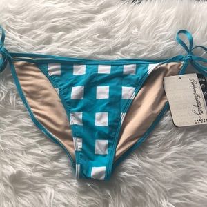 NWT Oakley cookie’ aqua low rise‎ bikini bottoms
